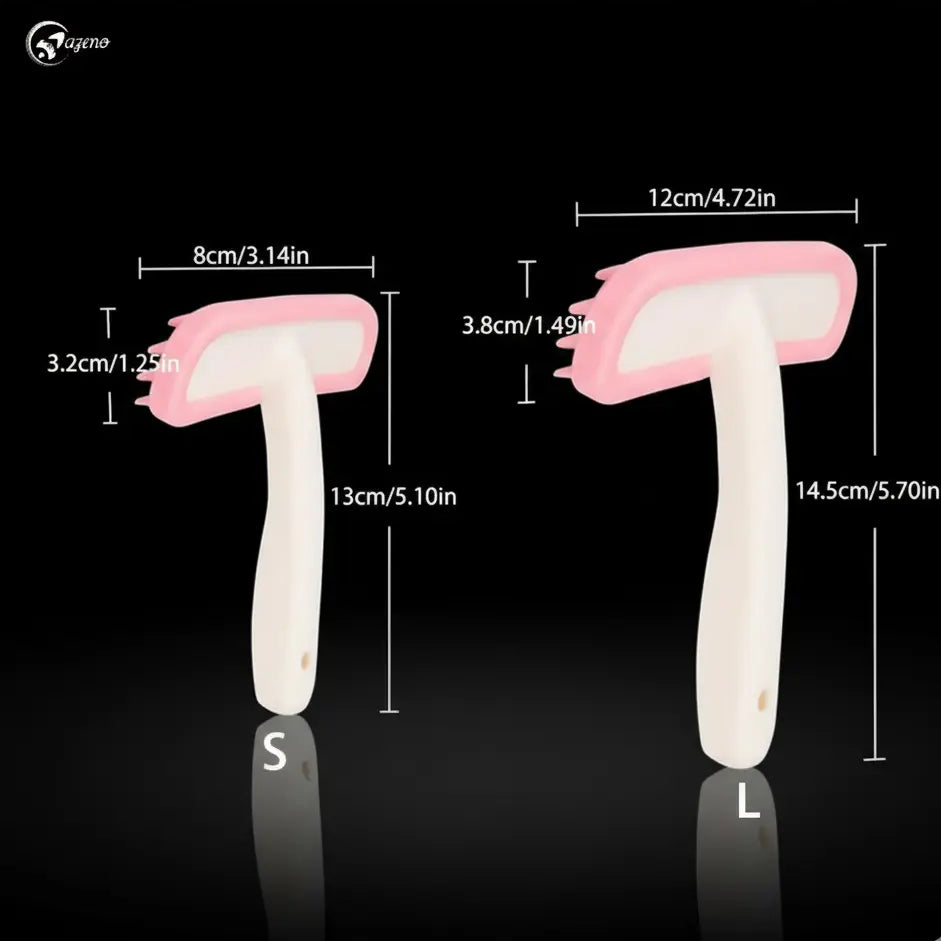 Silicone Pet Grooming Comb - Gentle Rabbit Hair Removal & Calming Massage