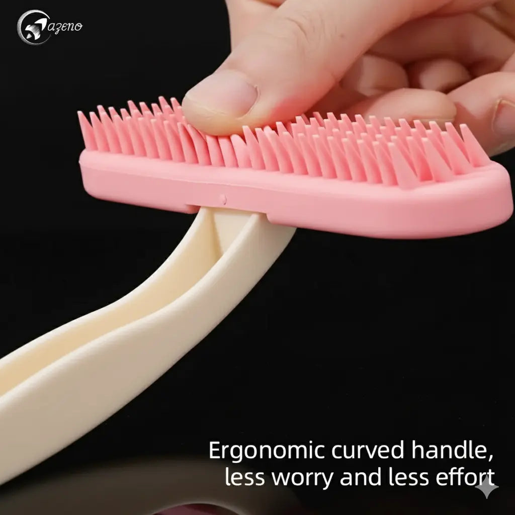 Silicone Pet Grooming Comb - Gentle Rabbit Hair Removal & Calming Massage