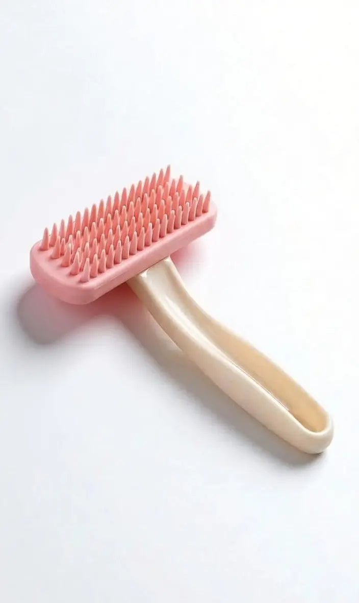 Silicone Pet Grooming Comb - Gentle Rabbit Hair Removal & Calming Massage